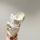 LEM453 Designer women Slippers sandals shoes for women mix color shoes high quality size 4.5cm