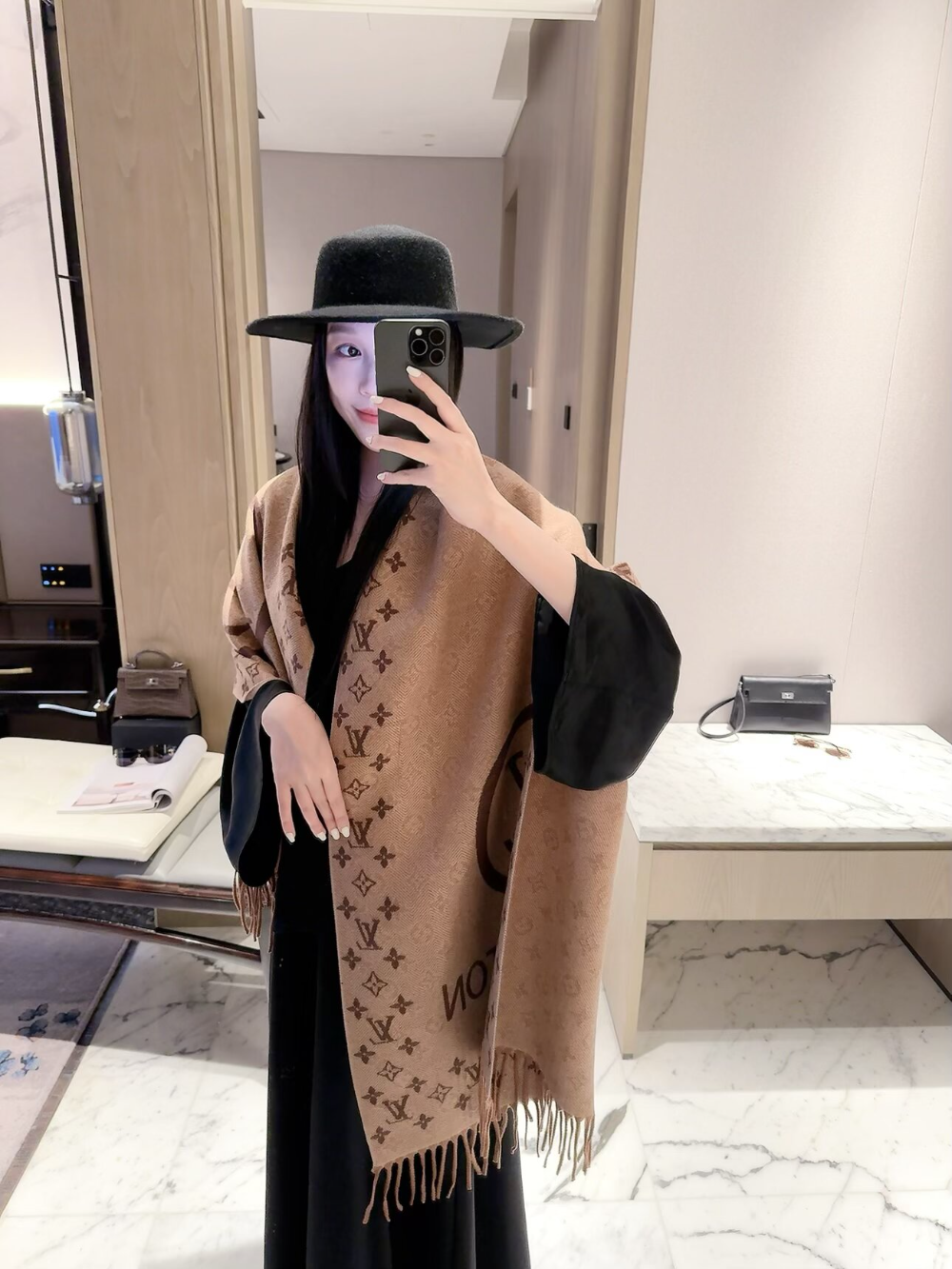 LEM605 new arrive  Hot sale brown apricot color color fashion beautiful  scarf  for woman gift  to choose