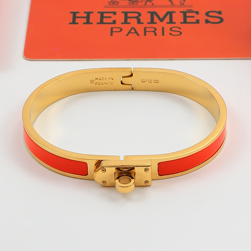 HEM73 mini kell  Stainless Steel Wedding gold silver color H bracelet bangle Bague Femme for woman gift