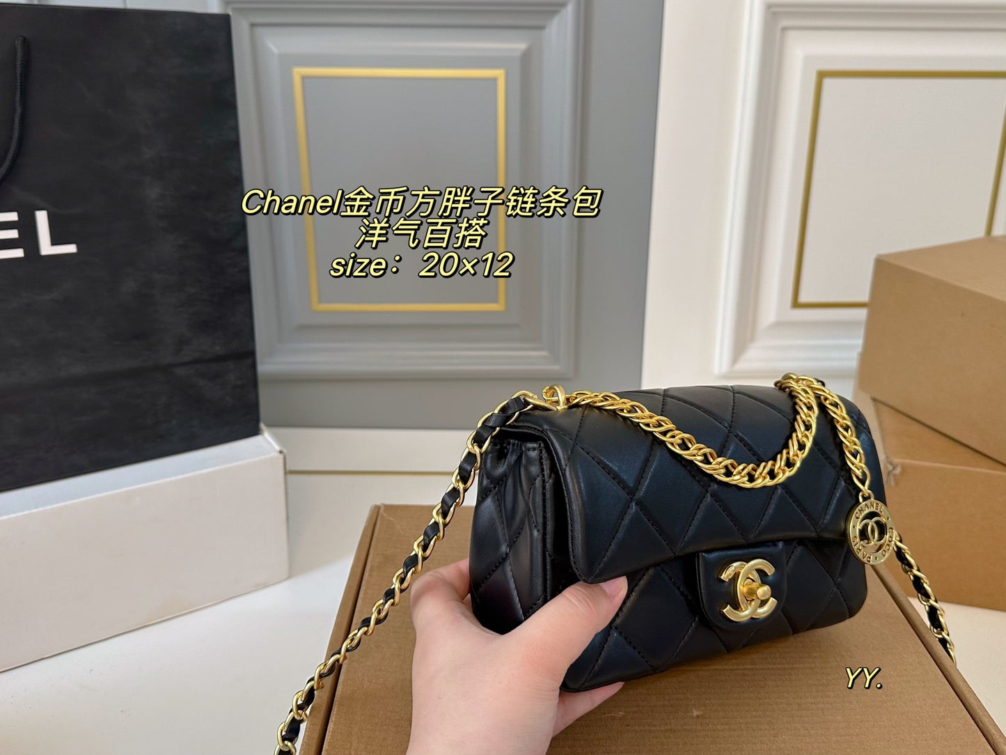 CEM02 New arrive fashion black color bag for woman beautiful gift to choose gift  20*12cm