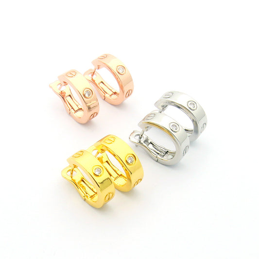 CREM215 New Arrive Fashion Love Earring with Diamond for Woman Jewelry To Choose Gift