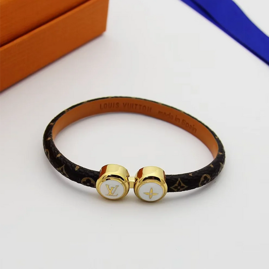 LEM385  New Arrive Fashion Open Bracelet Metal Letter Wristband Bracelet Couple Accessories for Woman