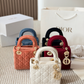 DEM347 New arrive fashion black red orange white blue color bag for woman beautiful gift to choose 17cm