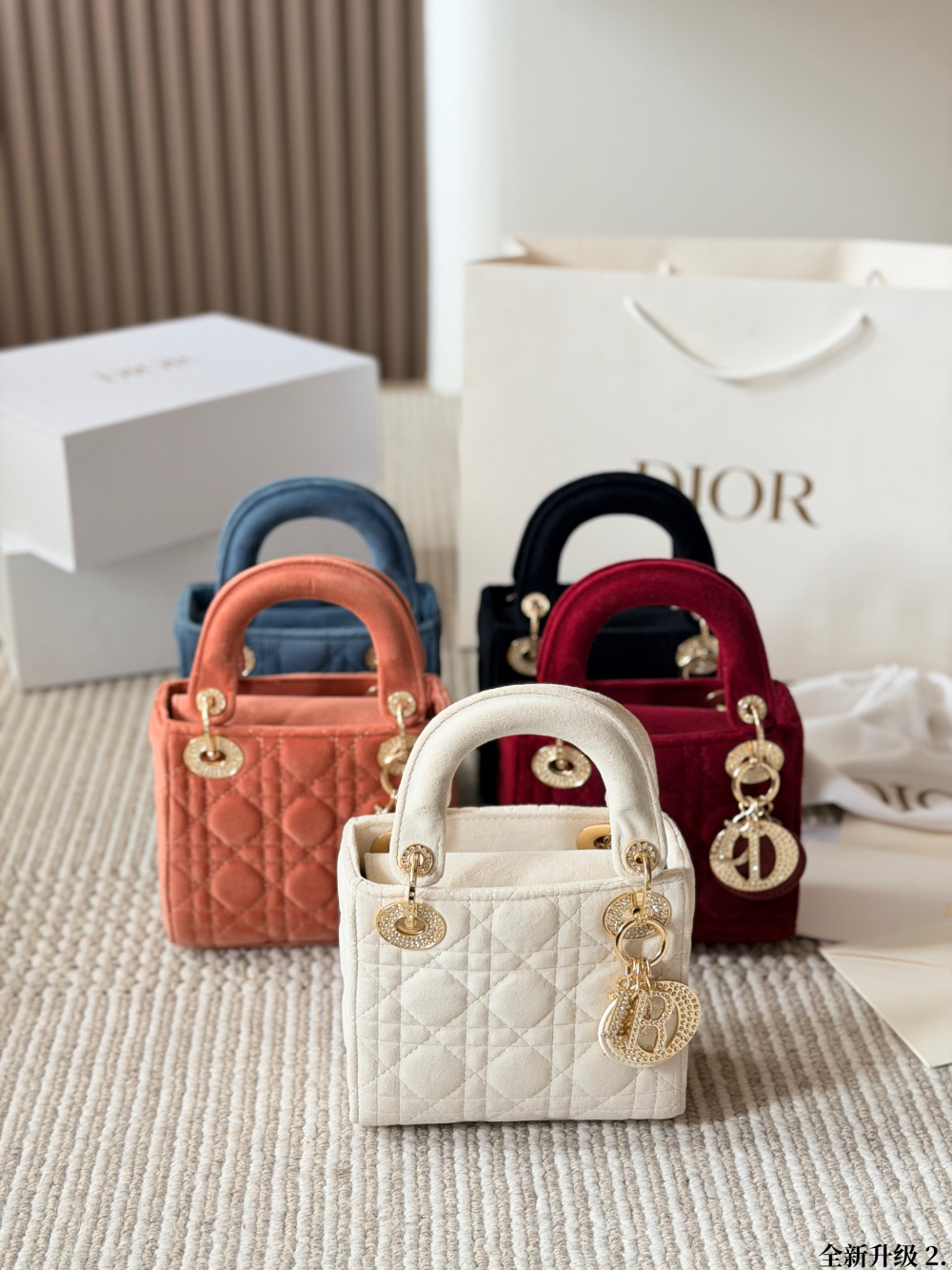DEM347 New arrive fashion black red orange white blue color bag for woman beautiful gift to choose 17cm