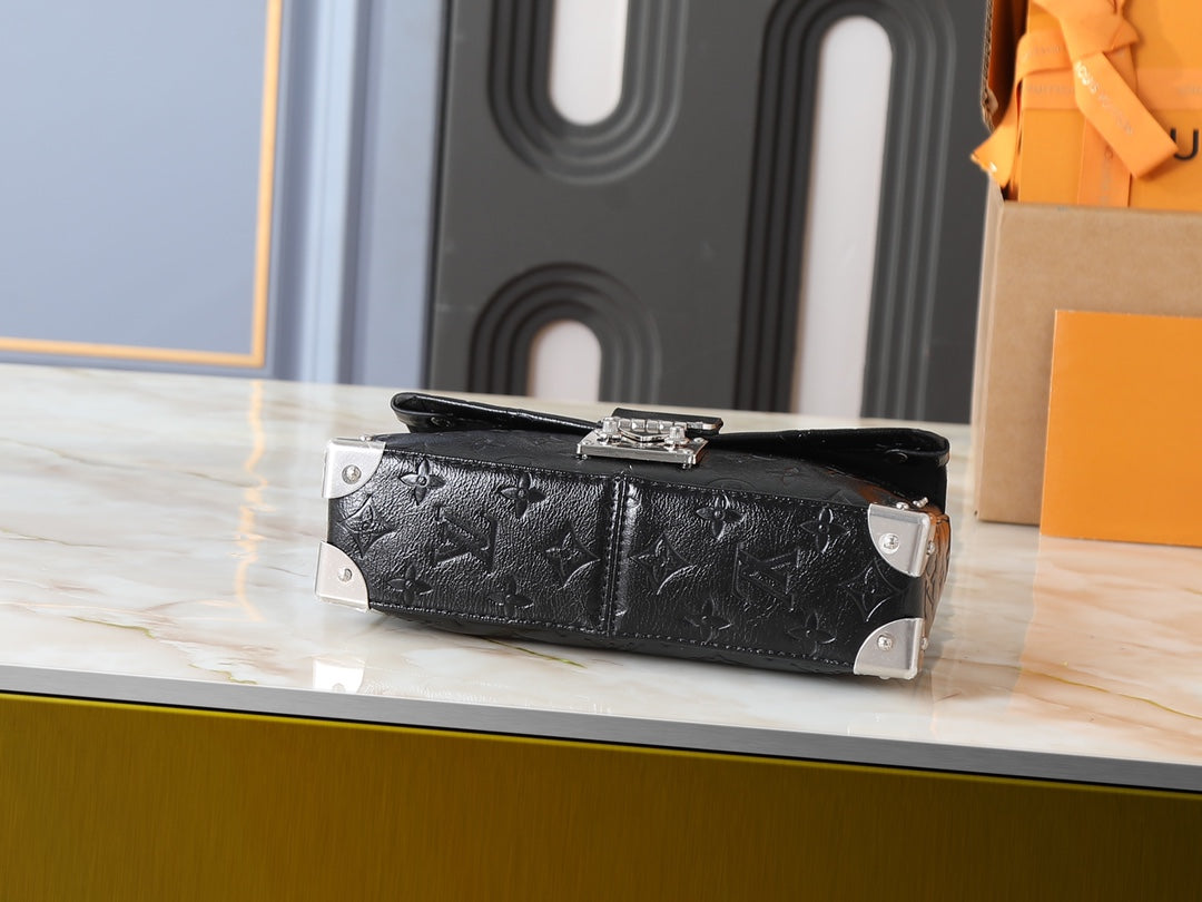 LEM337  Hot sale fashion black bag for woman hand bag beautiful gift  27 x 16 x 8cm size