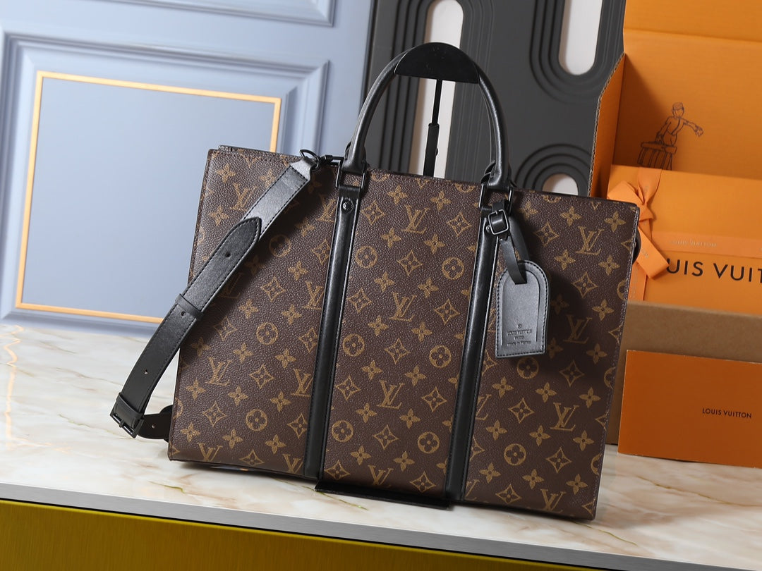 LEM330 Hot sale fashion black brown  bag for woman and men gift size 31*39*8.5cm