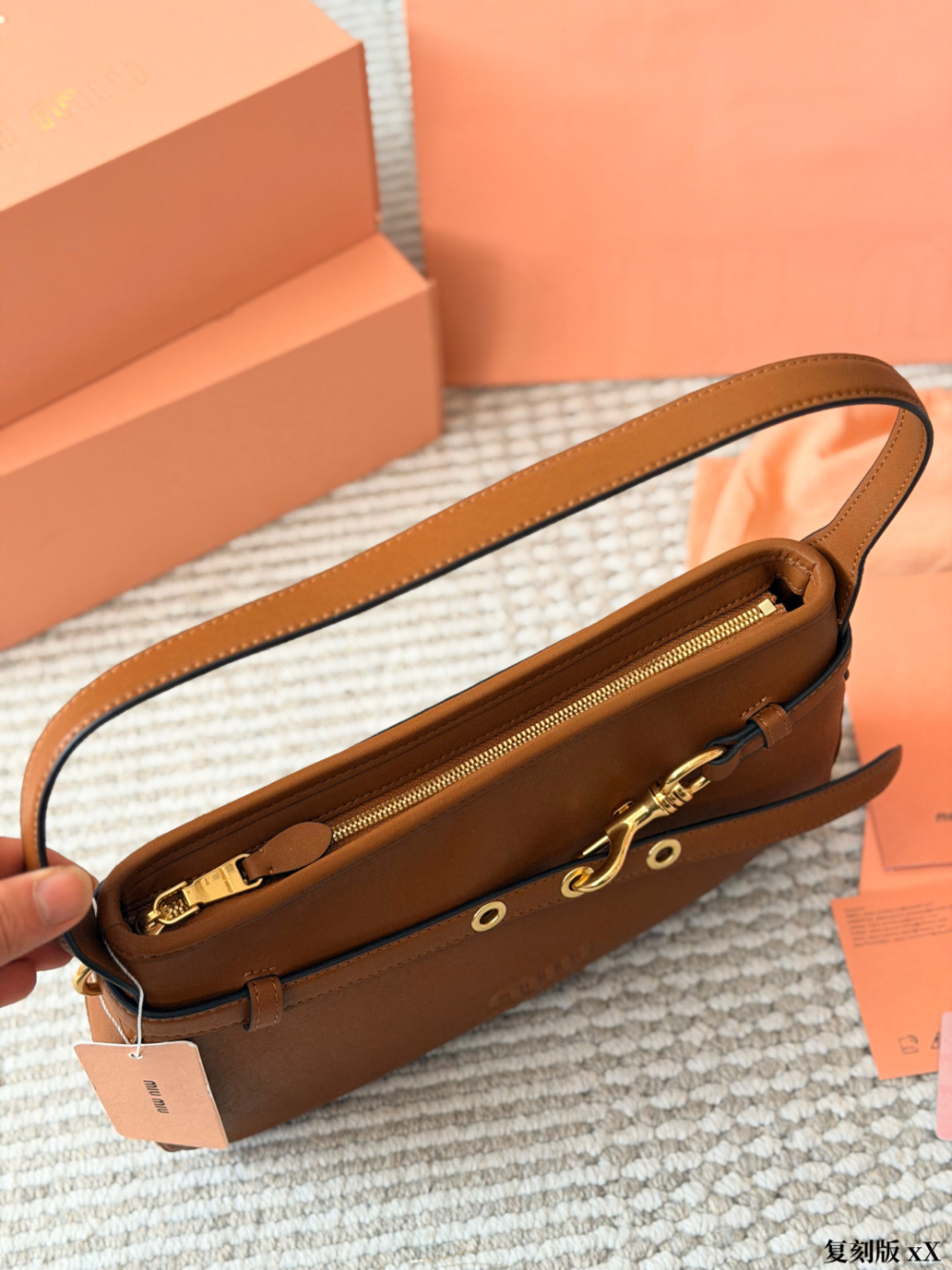 MIU04 New arrive fashion brown pink black beige color bag for woman beautiful gift to choose size  32*18cm