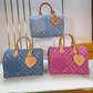 LEM618 New arrive fashion blue pink bag for woman hands bag beautiful gift to choose gift 30*21*17cm