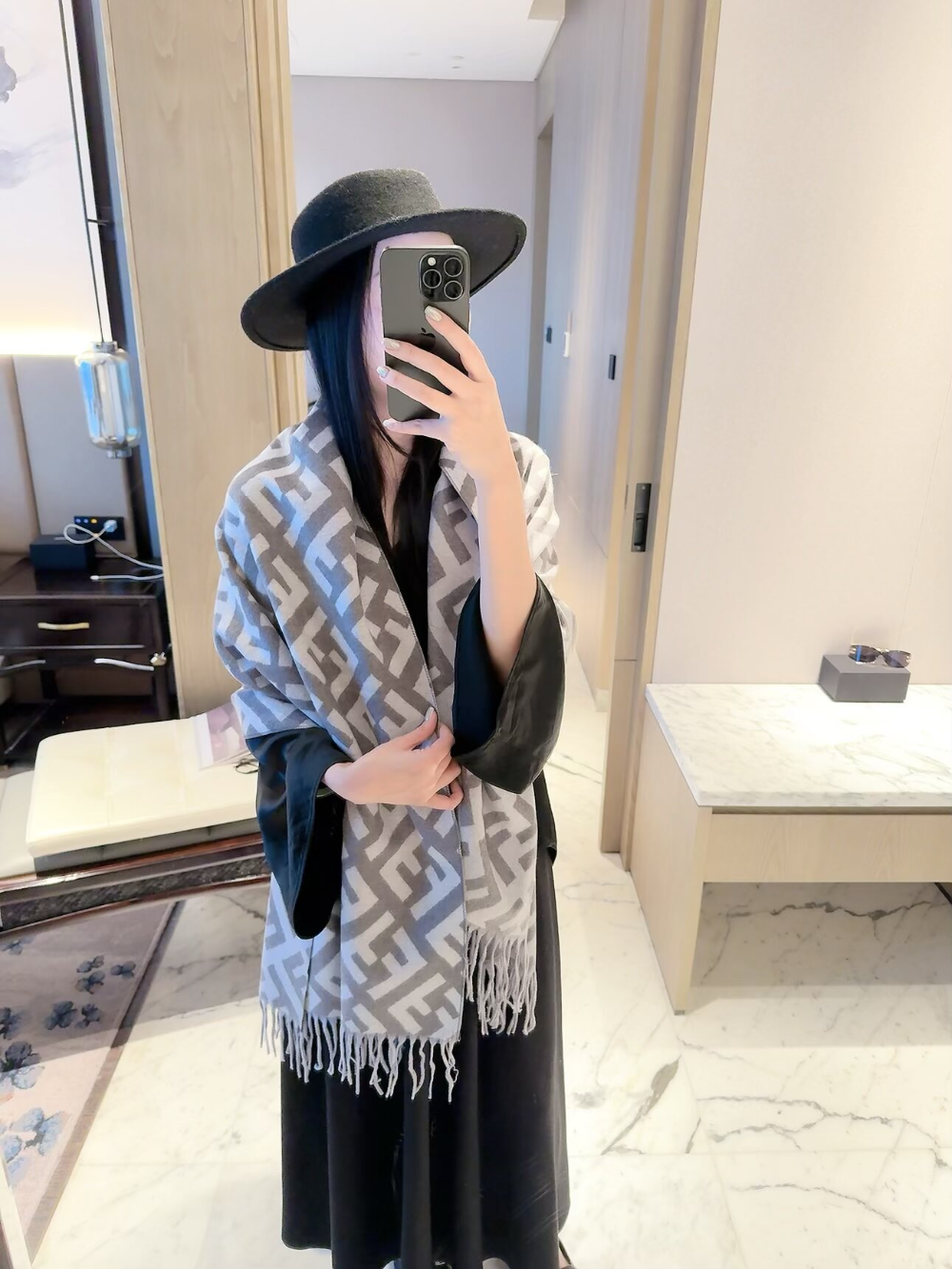 FEM36 new arrive  Hot sale black grey color fashion beautiful  scarf  for woman gift  to choose 60x180cm