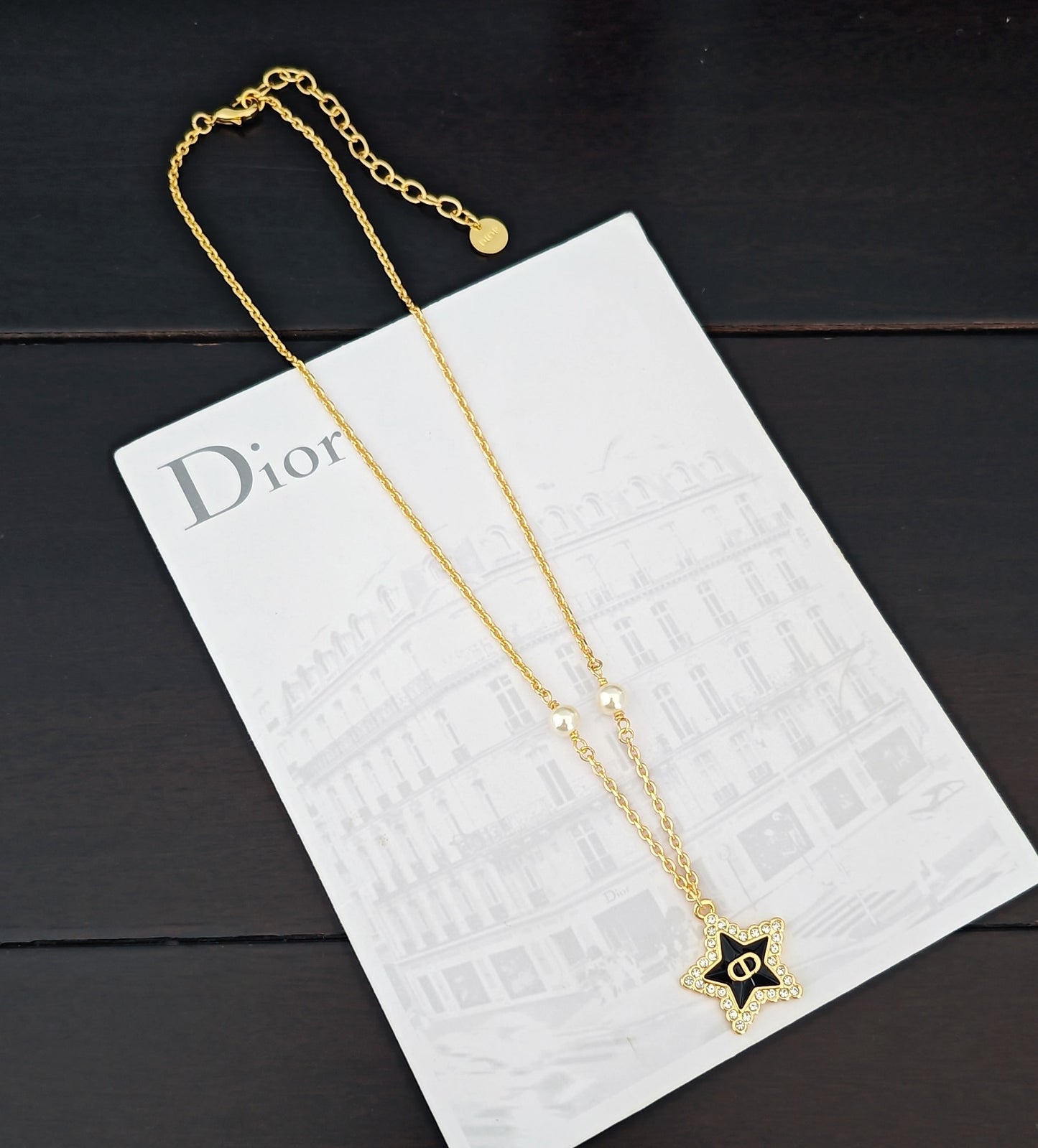 DEM289  New Arrive Fashion  with Diamond Stars Pearl  Necklce for Woman Brass Material Jewelry To Choose Gift