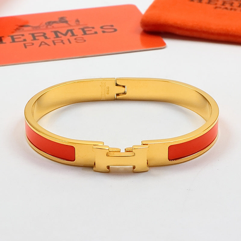 HEM76 mini Stainless Steel Wedding 18k gold silver color bracelet bangle Bague Femme for woman gift