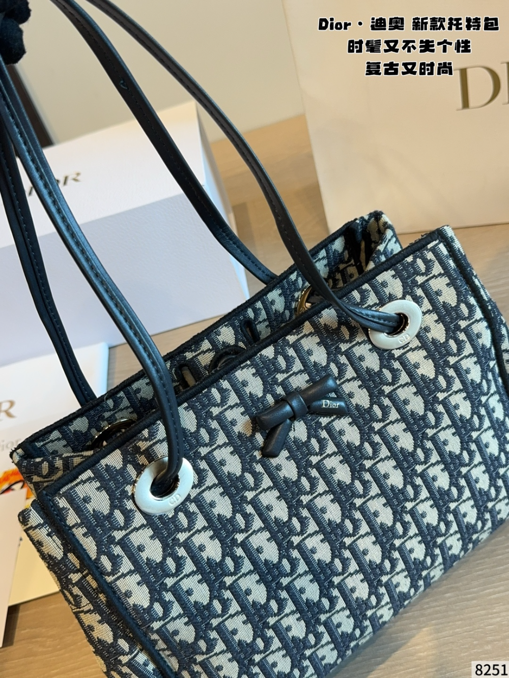 DEM324 New arrive fashion deepblue white grey color bag for woman beautiful gift to choose gift size to choose 26*13*20cm