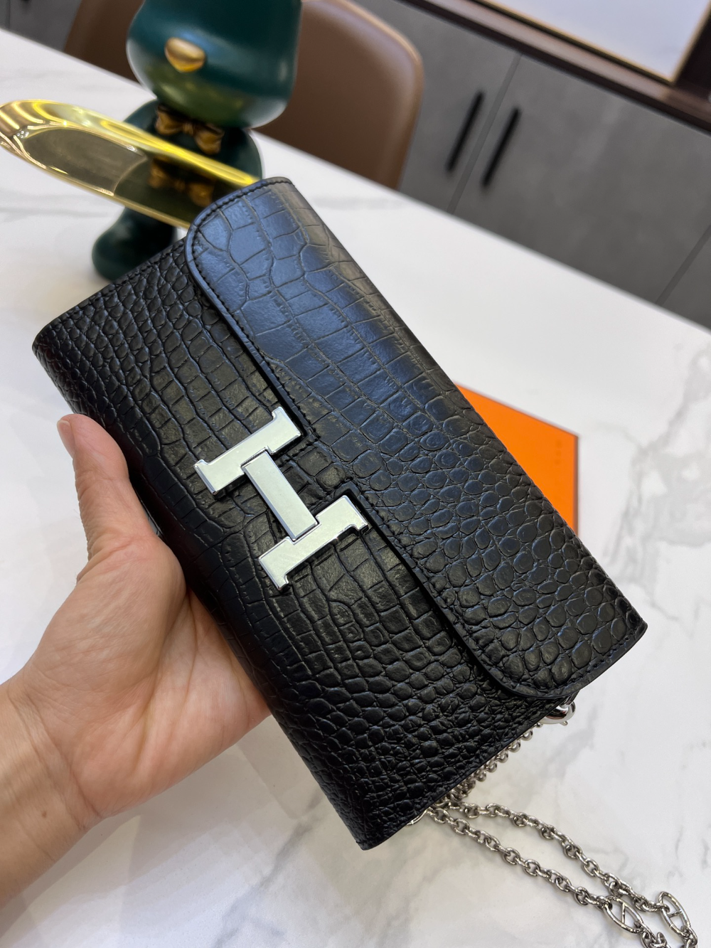 HEM108 New arrive fashion black bag for woman hands bag wallet beautiful gift to choose gift  20*10cm
