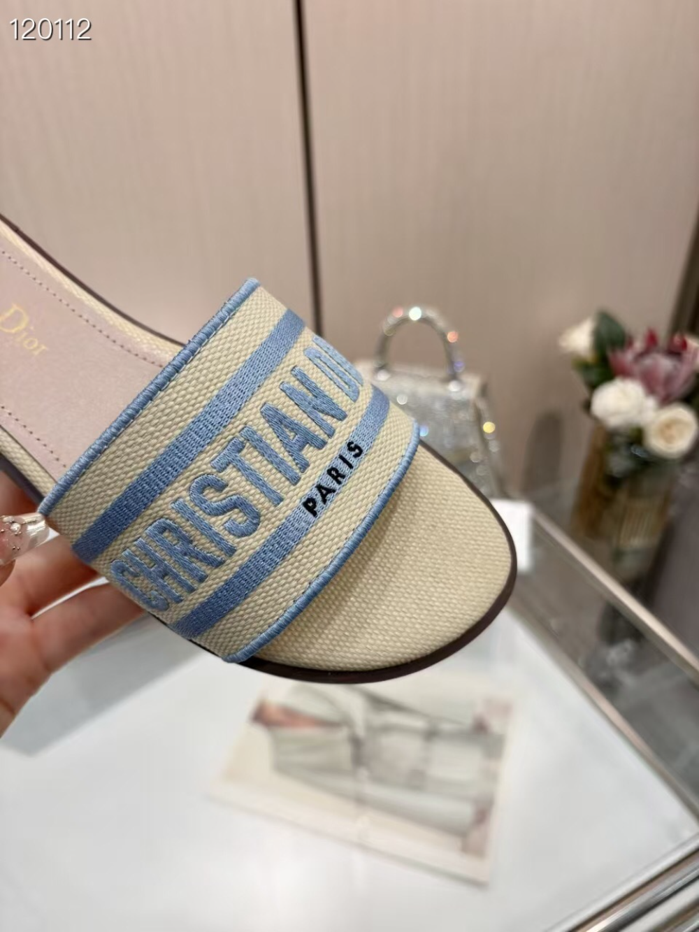 DEM345 Designer women Slippers red blue color sandals shoes for women high quality size 35 to 43