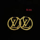 LEM345 New arrive fashion gold and silver color big earring  for woman jewelry beautiful jewelry to choose gift 3cm 4cm 5cm