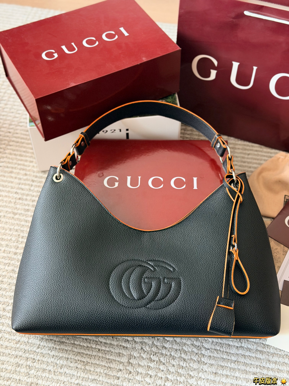 GEM276  New arrive fashion black brown red orange khaki bag for woman hands bag beautiful gift to choose gift 42x19cm