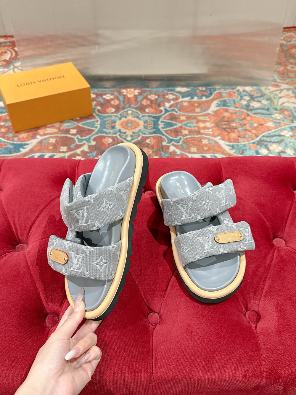 LEM454 Designer women Slippers sandals shoes for women mix color shoes high quality size 4.5cm