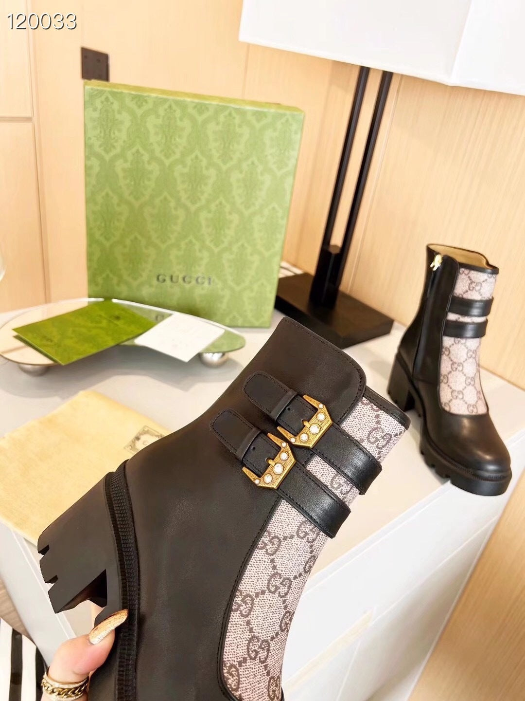 GEM107 Womens Ankle Boots 2025 Thick Bottom Platform Woman Shoes Zipper Fashion Female Luxury Designer Boot Casual Ladies MartinBoots combat Boots