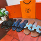 HEM107 New arrive fashion blue and black color H shose for woman beautiful Slippers gift to choose