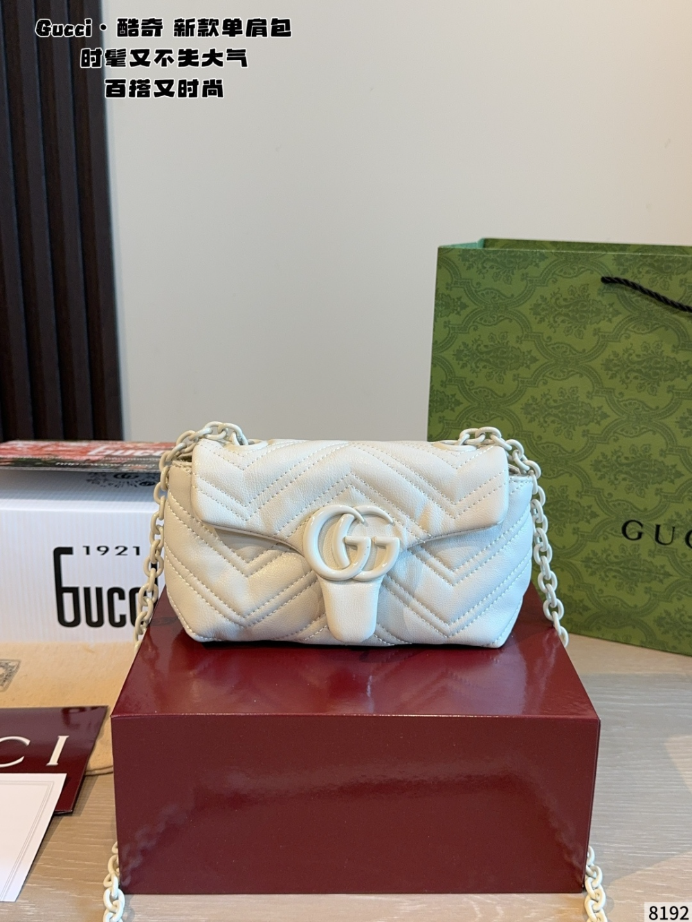 GEM186 New arrive fashion black white grey color bag for woman beautiful gift to choose gift size to choose 18*7*11cm