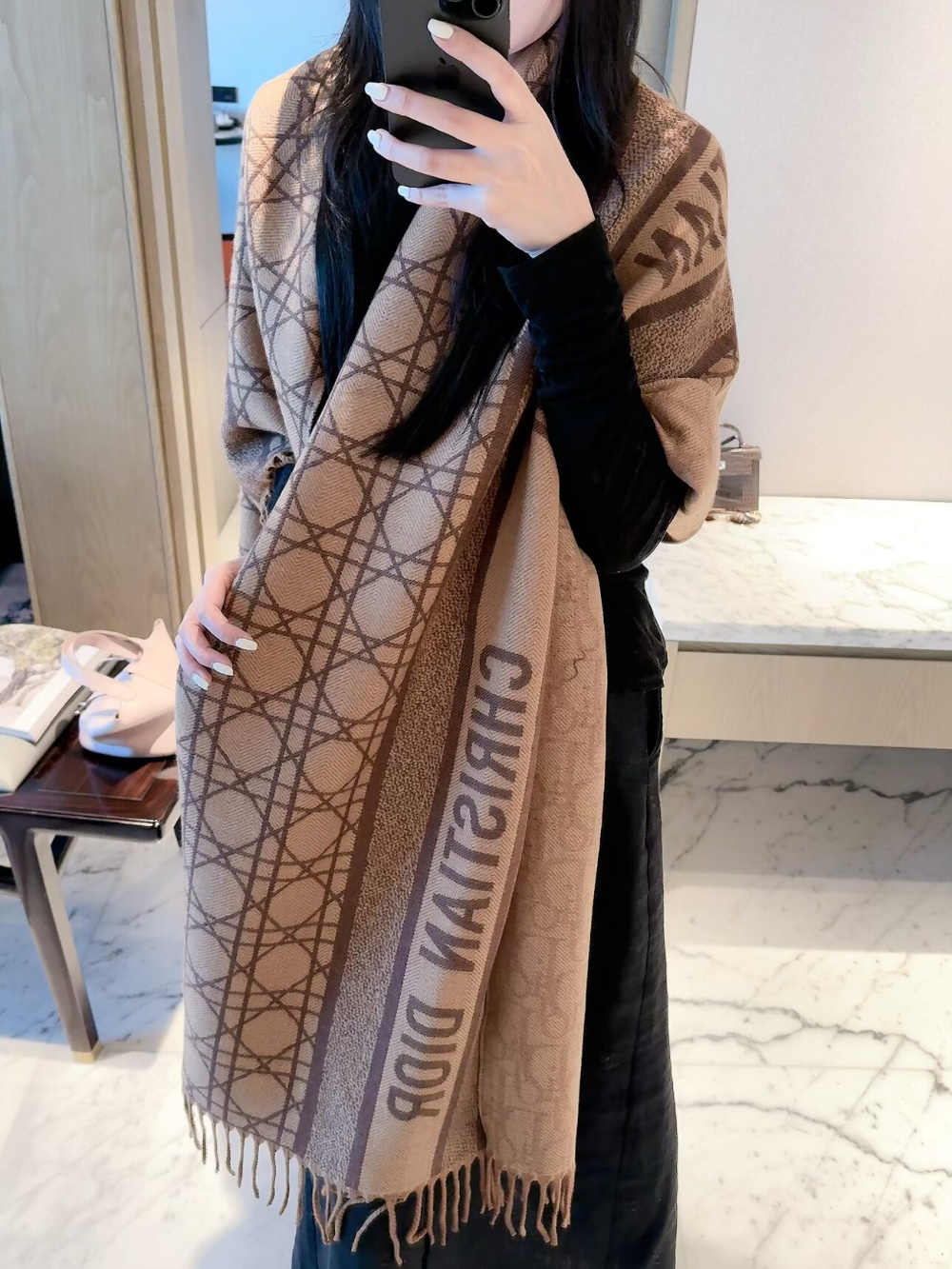 DEM340 new arrive  Hot sale black pink color fashion beautiful  scarf  for woman gift  to choose size 180*60cm