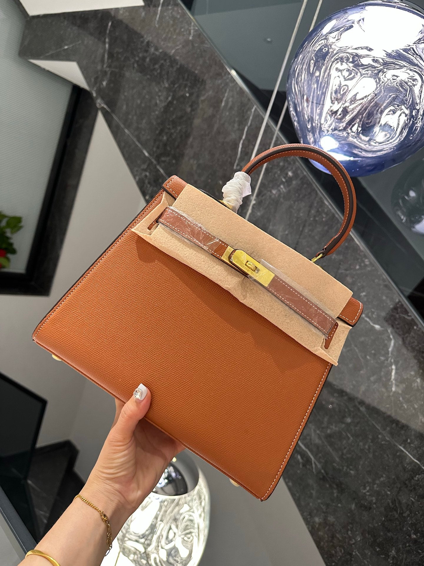 HEM96 designer Shoulder Bags New Handheld Solid Color High Quality Womens Bag Genuine Leather Crossbody Stewardess 25CM 28CM