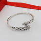 CREM230 Designer bracelets classic Miniature leopard half-diamond open bracelet couple leopard head with diamond bracelet