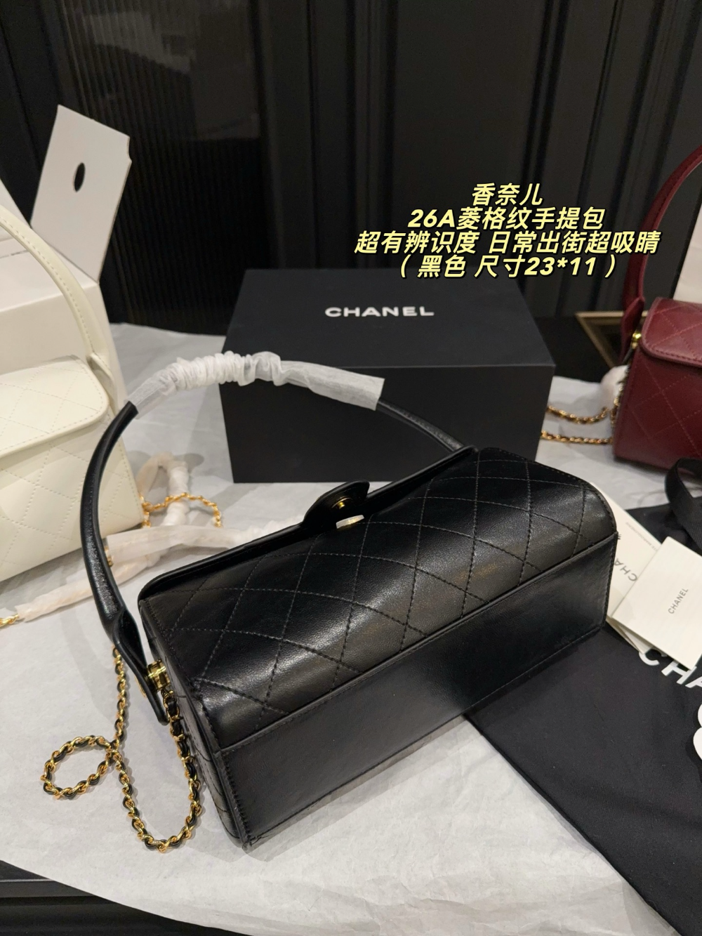 CEM303 New arrive fashion white khaki black red  bag for woman hands bag beautiful gift to choose gift 23*11cm