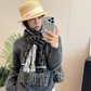 DEM329 new arrive  Hot sale brown black color fashion beautiful  scarf  for woman gift  to choose size 180*45cm