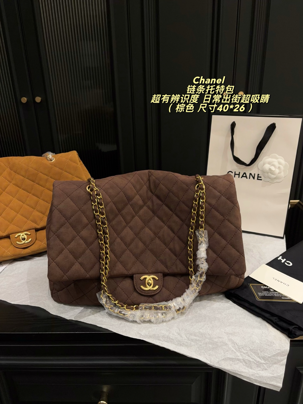 CEM342 New arrive fashion black brown khaki coffee grey color bag for woman beautiful gift to choose gift size to choose 40*26cm