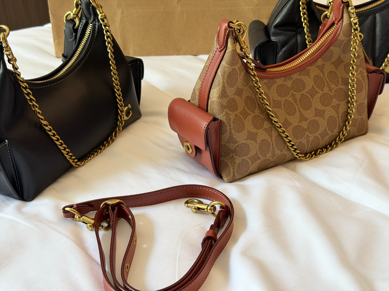 COEM08 New arrive fashion black brown bag for woman hands bag beautiful gift to choose gift 22*14cm
