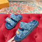 LEM453 Designer women Slippers sandals shoes for women mix color shoes high quality size 4.5cm
