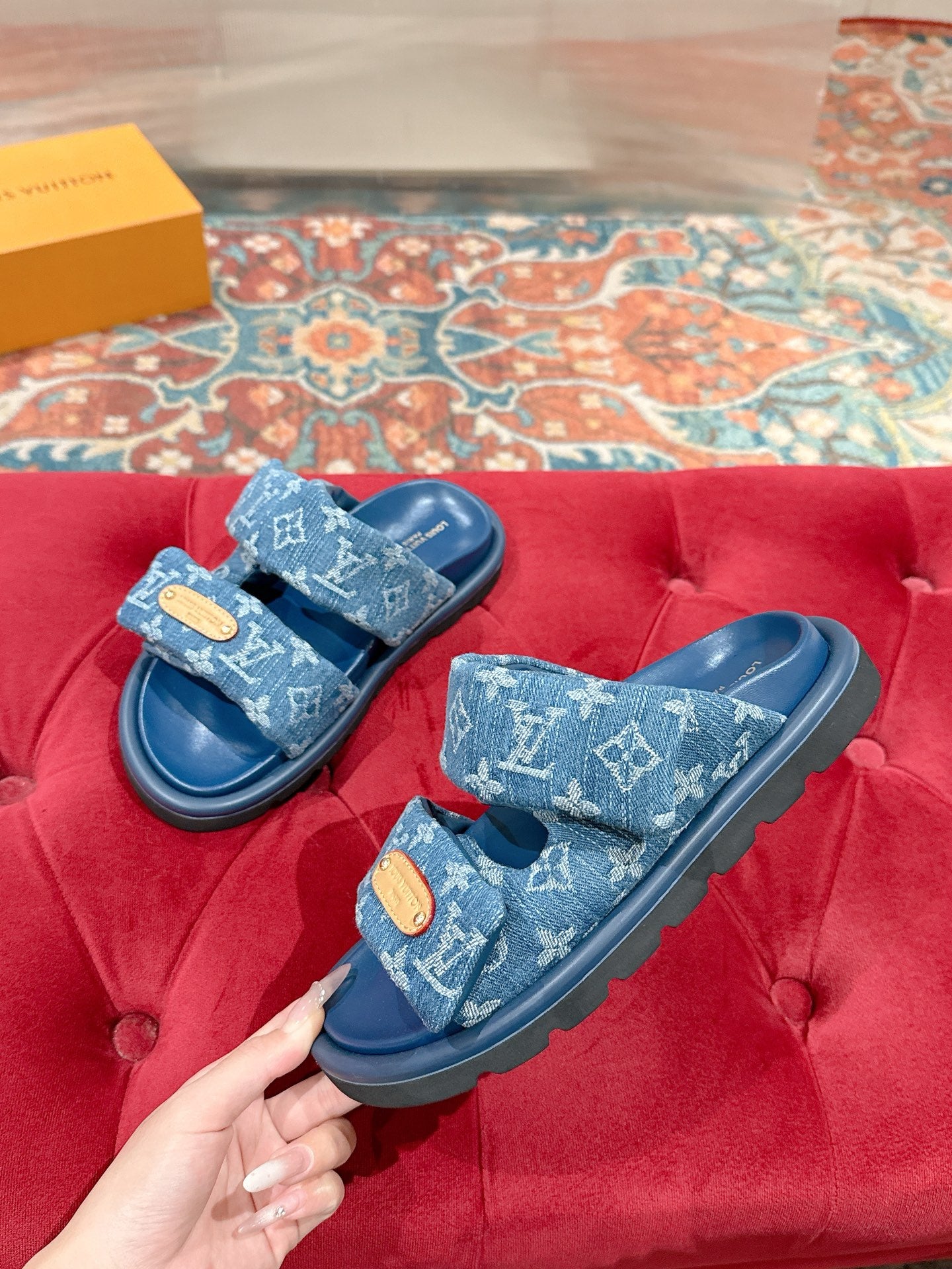 LEM453 Designer women Slippers sandals shoes for women mix color shoes high quality size 4.5cm