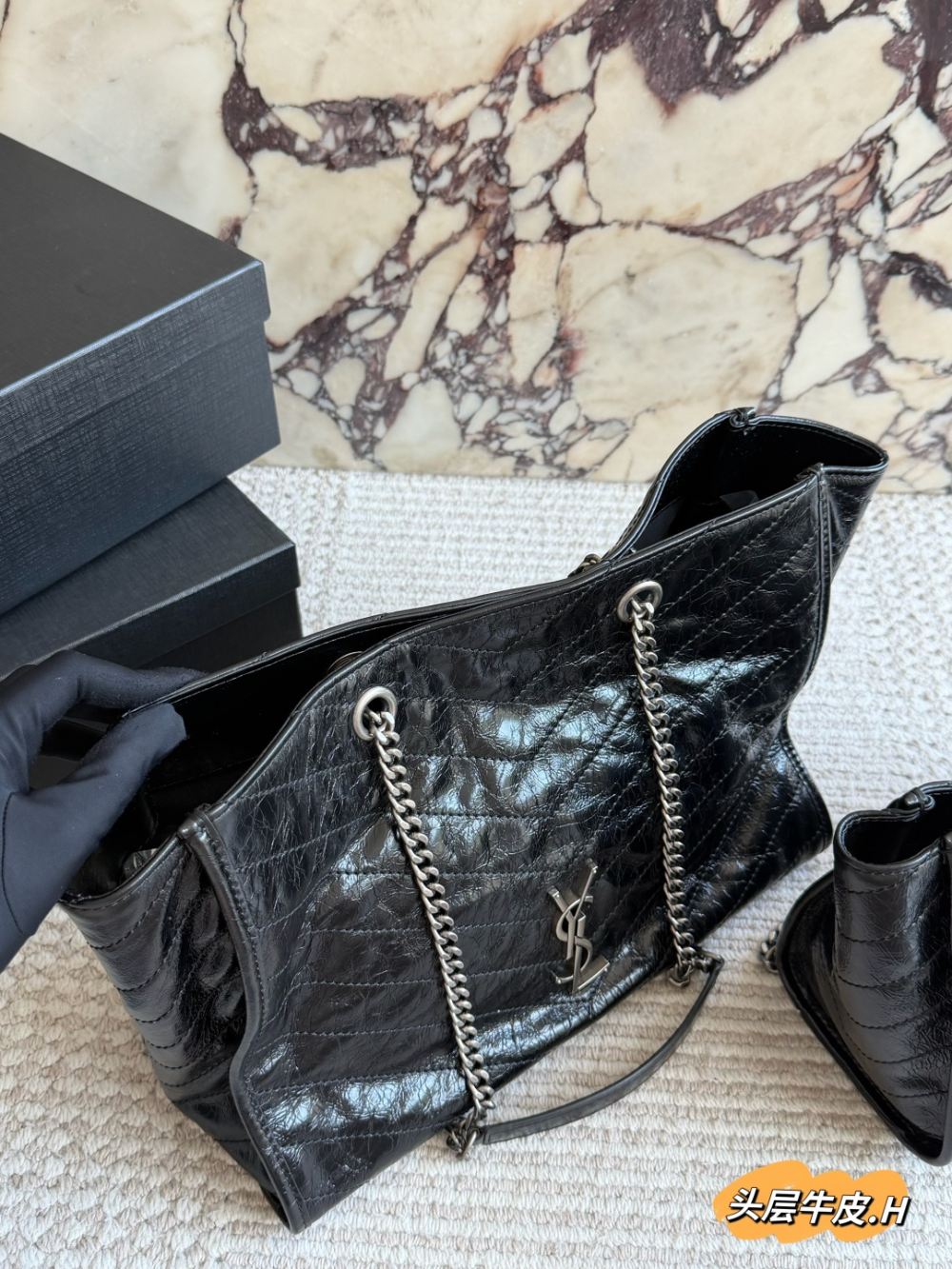 SEM14 New arrive fashion black  bag for woman hands bag beautiful gift to choose gift 2 size