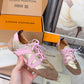 LEM381 Designer Shoes trainer women Sneakers shoes for women pink brown green color high quality size 35 to 41