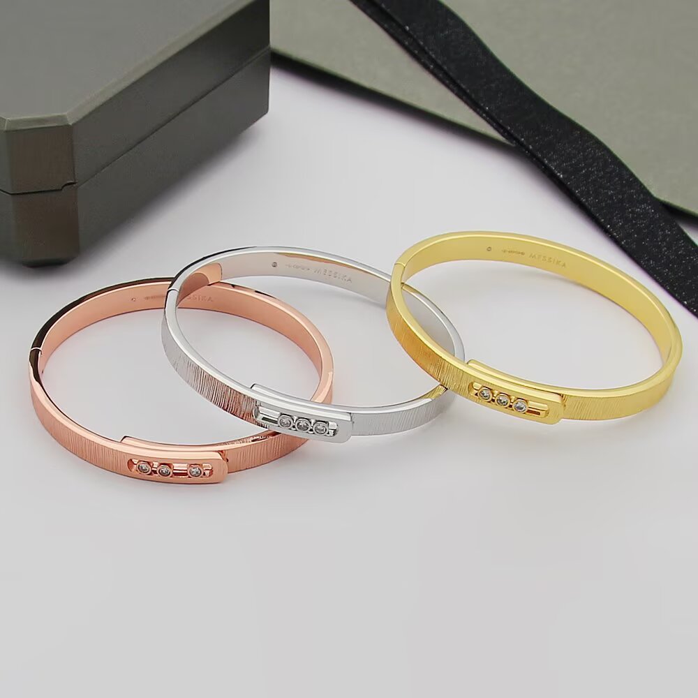 MEM09 Designer Bracelet 18k Gold Plated Bangle Luxury Brand Love Designed Bangles For Women High Sense Bracelets Fashion Accessories Party Jewelry