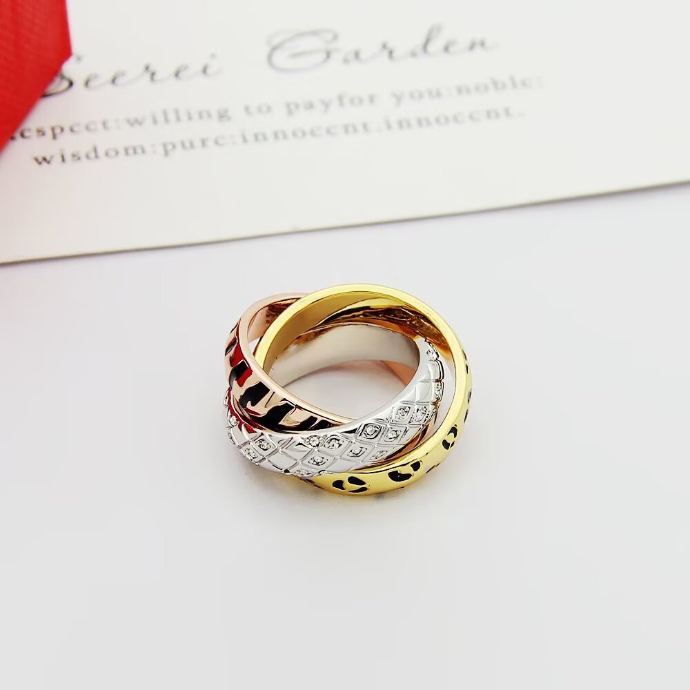 CEM165 Designer For Women love Ring Gold Sliver men rings jewelry with stones