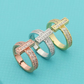 TEM47 New Classic Ring Brand Designer Titanium Steel Ring Gold Ring Women Mens Ring Love Promise Jewelry