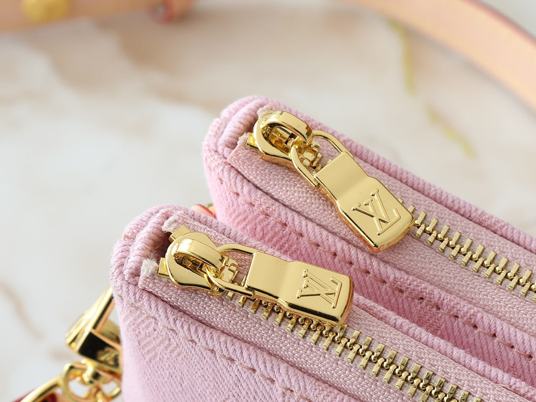 LEM249 Designer bag Classic pink Wallet Shoulder bag Date Code Handbag Purse 24.5 x 13.5 x 6.5cm