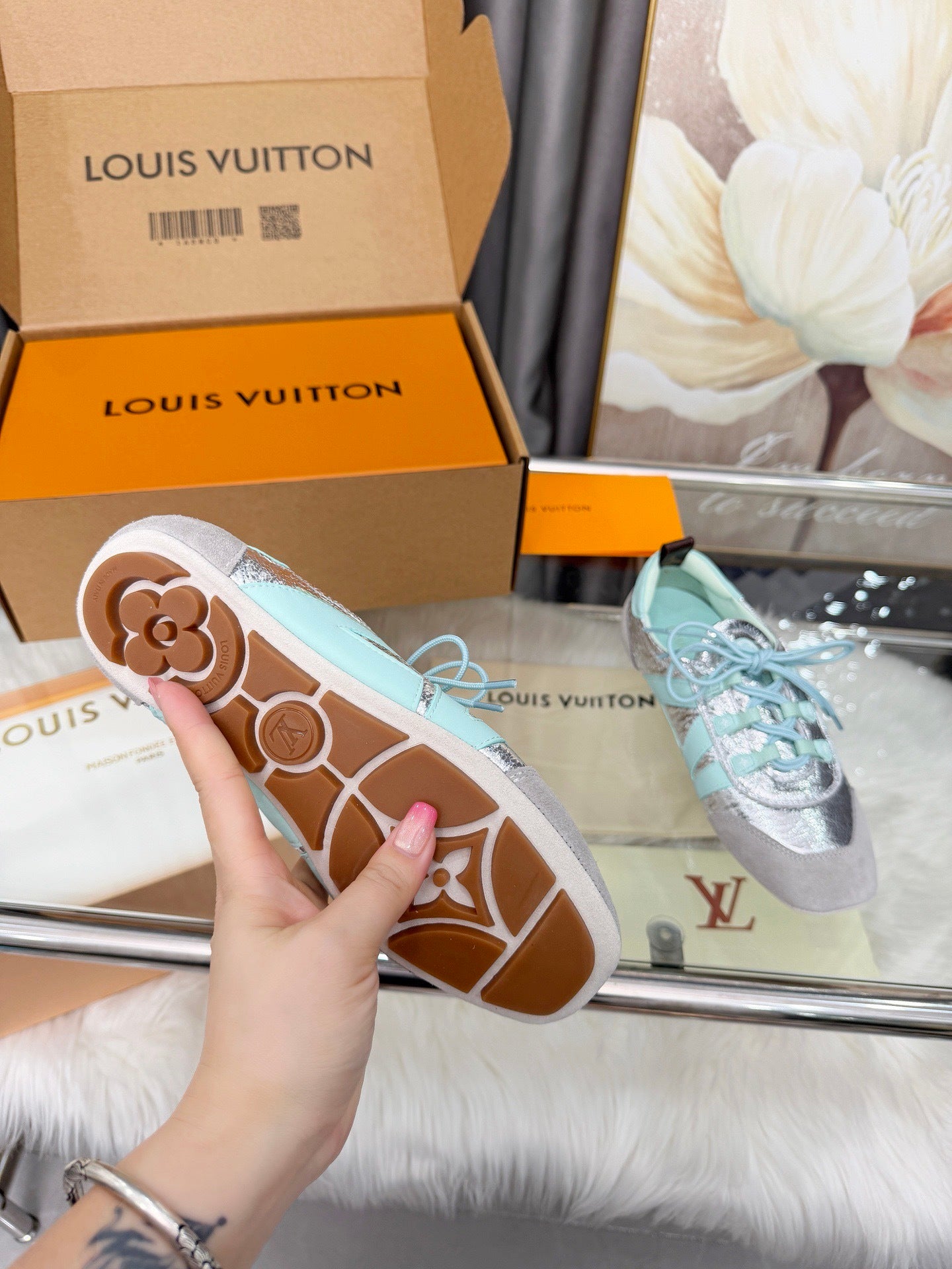 LEM381 Designer Shoes trainer women Sneakers shoes for women pink brown green color high quality size 35 to 41