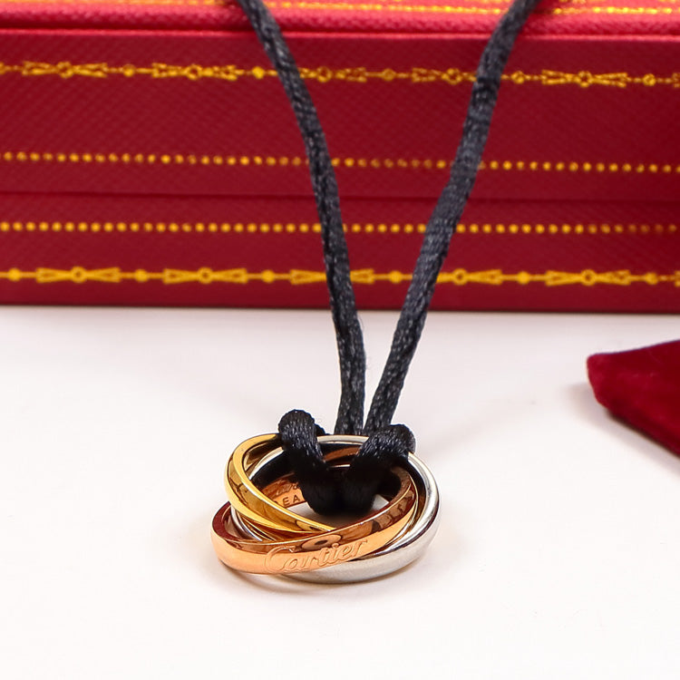 CREM167  New arrive Hot sale Fashion  Stainless Steel Wedding 3 color Necklace  Bague Femme for woman gift