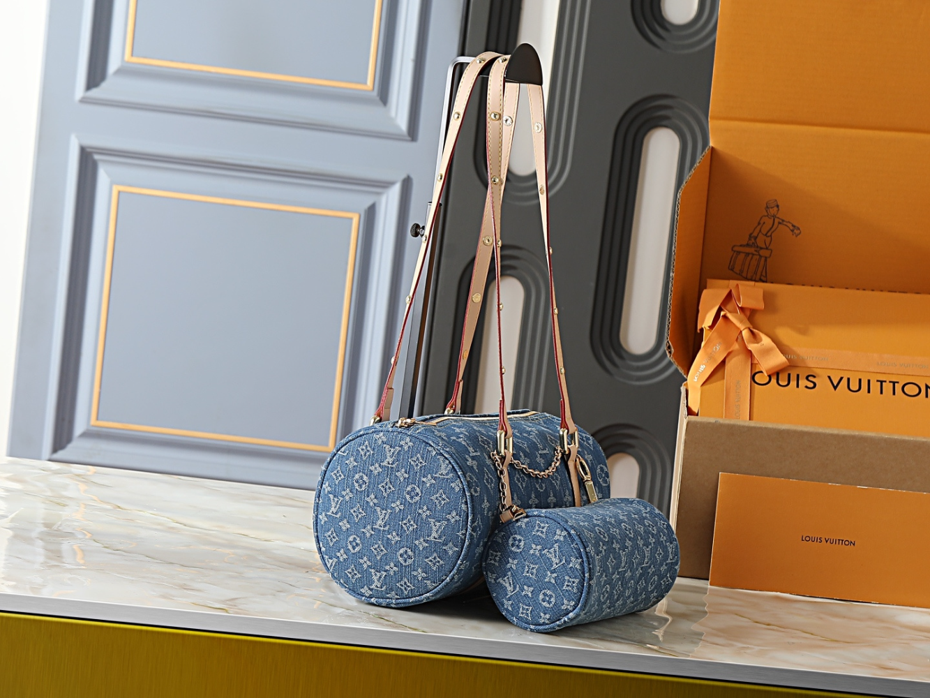 LEM408 New arrive fashion bag for woman Denim fabric handbag beautiful gift to choose gift 27.0 x 11.0 x 13.0cm
