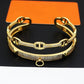 HEM70 Designer bracelets classic simple fashion love family H letter titanium steel cuff bracelet unisex luxury bracelet
