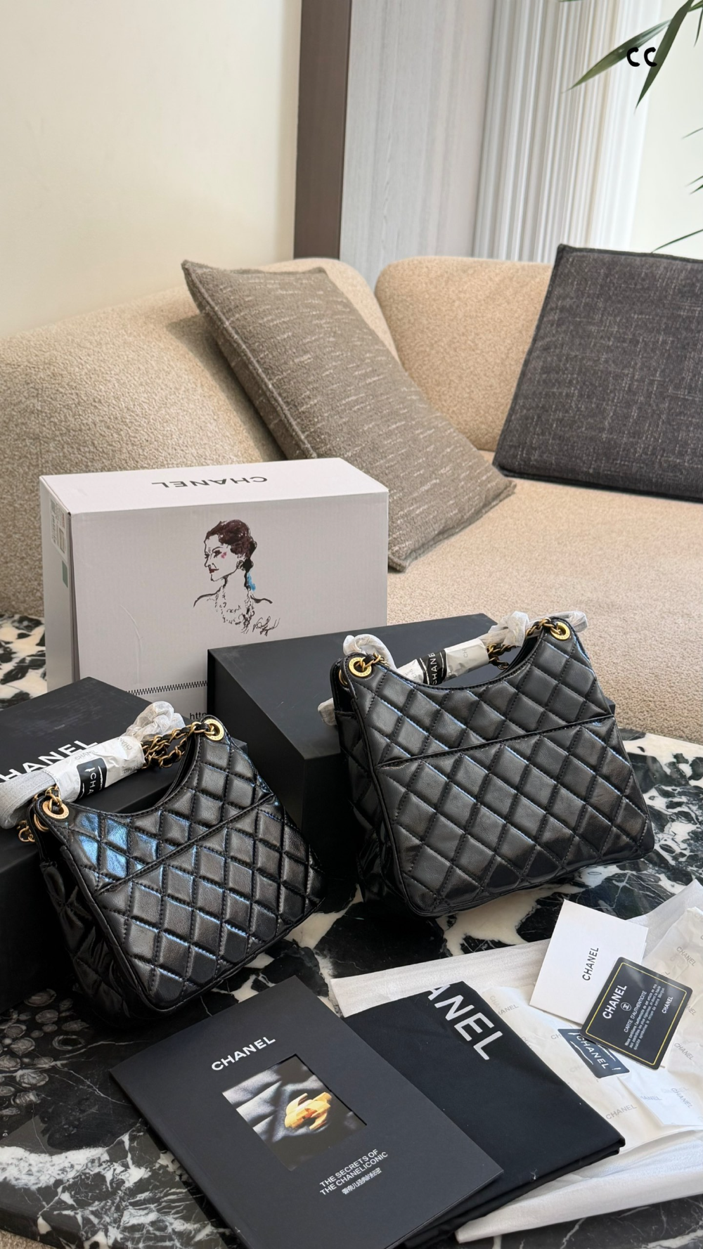 CEM394 New arrive fashion black white color bag for woman beautiful gift to choose 2 size