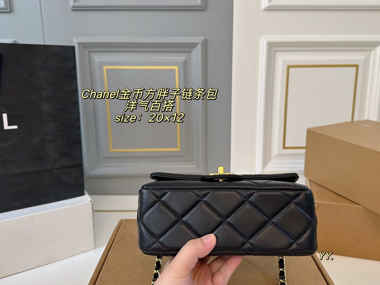 CEM02 New arrive fashion black color bag for woman beautiful gift to choose gift  20*12cm