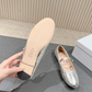 DEM346 Designer women's shoes women's flat shoes silver colors high quality sizes 35 to 42