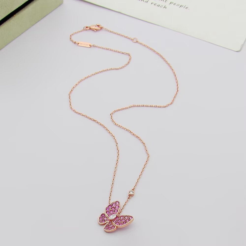 VAEM25 Designer lady's diamond-encrusted pendant necklace - fashionable jewelry - personalized gift for women