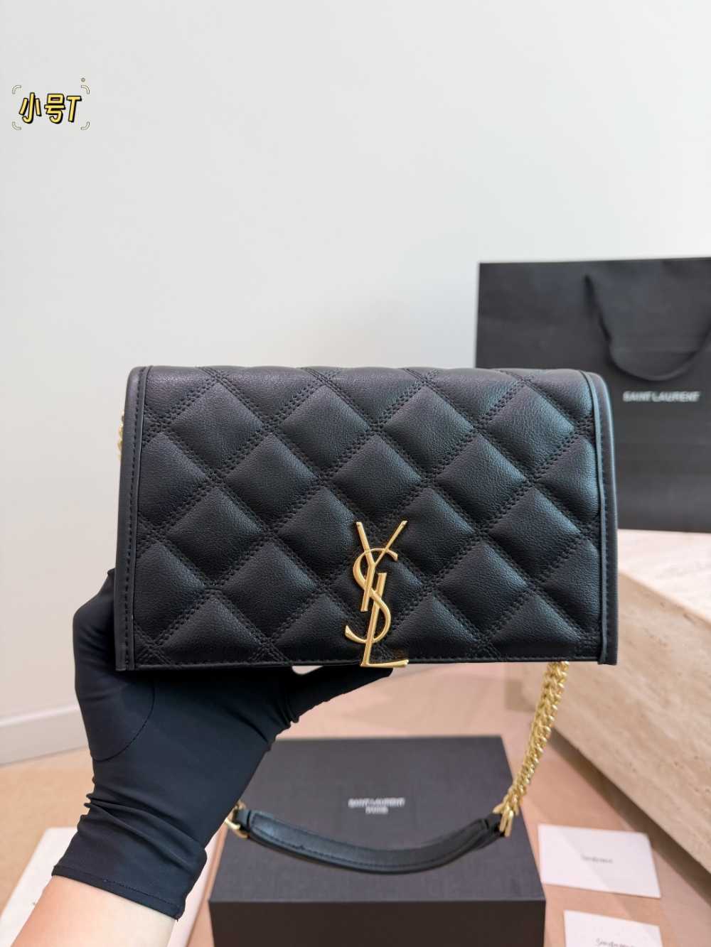 YLEM25 New arrive fashion black bag for woman hands bag beautiful gift to choose gift 22 cm
