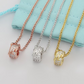 TEM56 Designer lady's diamond-encrusted pendant necklace - fashionable jewelry - personalized gift for women