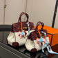 HEM136 New arrive fashion black white red caramel taupe color bag for woman beautiful gift to choose 2 size